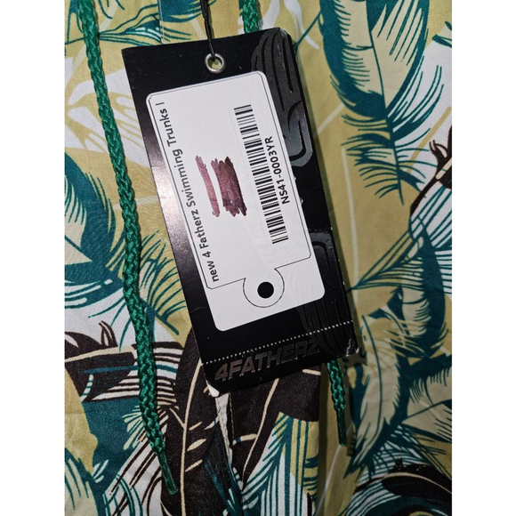 4Fatherz Swimming Trunks Size 2XL Feather Tropical Design Beach Vacation NEW - Picture 4 of 11